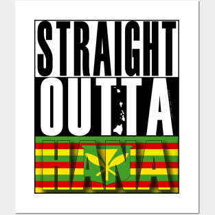 Straight Outta Hana, Maui Hawai'i Kanaka Maoli Flag by Hawaii Nei All Day Posters and Art